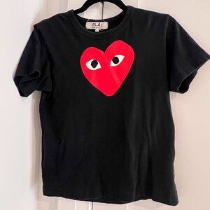 Comme des Garçons PLAY Red Heart T-Shirt – Black